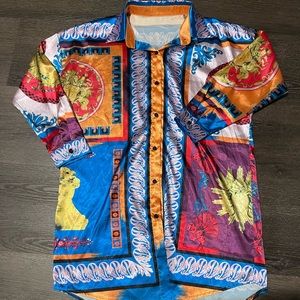 Akira Satin Shirt Dress